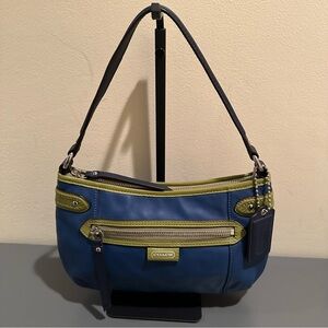 Coach Daisy Spectator Blue and Green Shoulder Bag Style F23951 (2013)